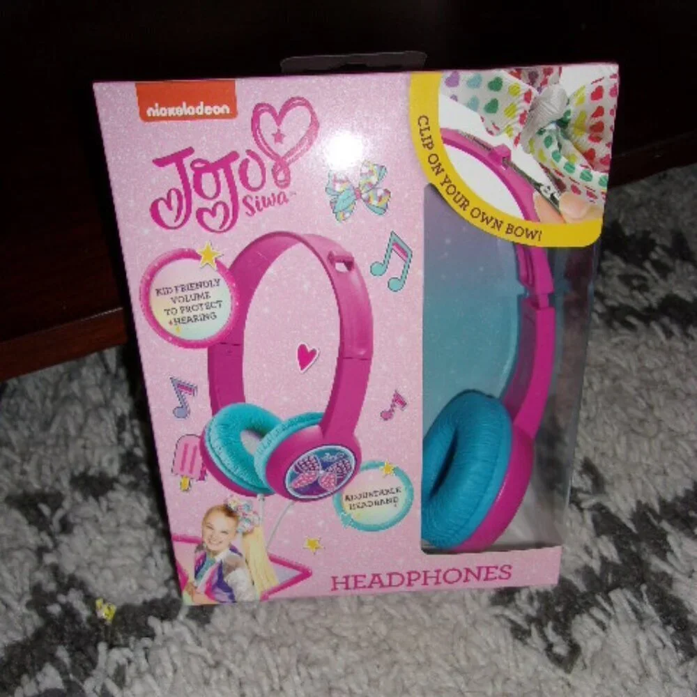 JoJo Siwa Nickelodeon Clip Your Own Bow Headphones w/ adjustable headband New